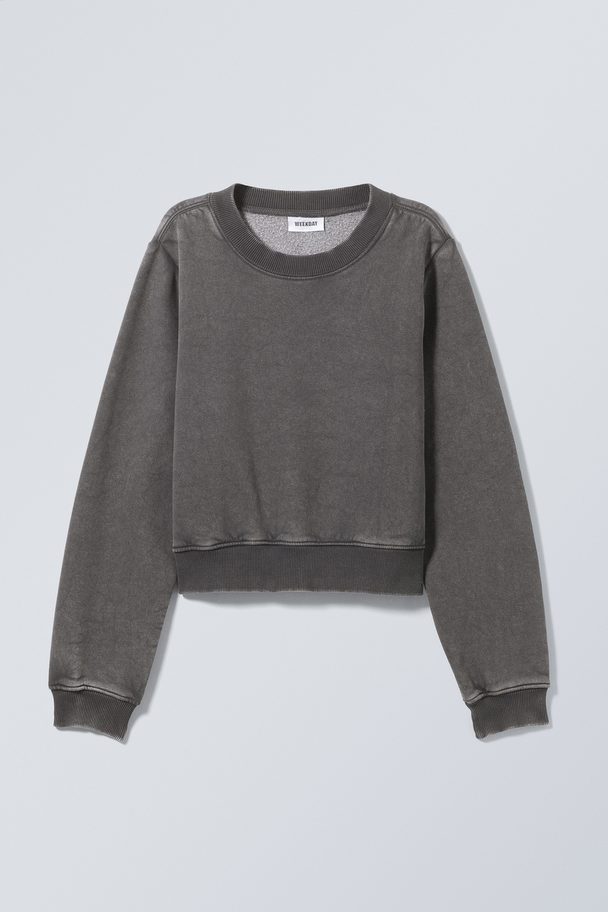 Weekday Mini-Sweatshirt Verwaschenes Grau