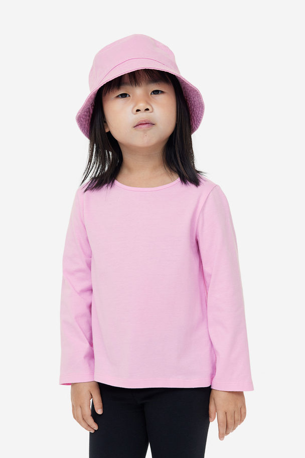 H&M 5-pack Long-sleeved Tops Light Pink/lilac/dark Grey