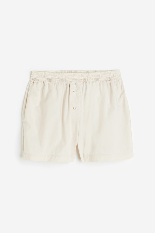 H&M Shorts aus Baumwollpopeline Hellbeige
