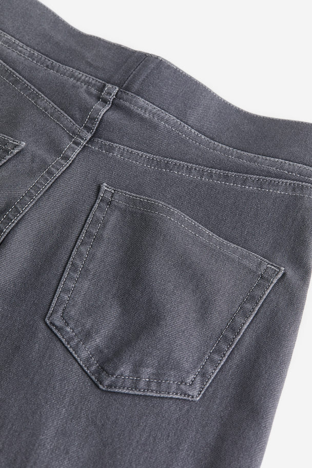 H&M Wide Trousers Dark Grey/block-coloured
