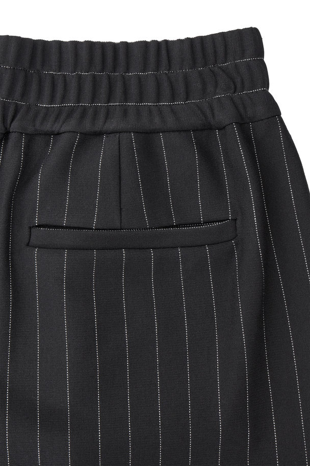 COS Straight-leg Pinstriped Trousers Black / Pinstriped