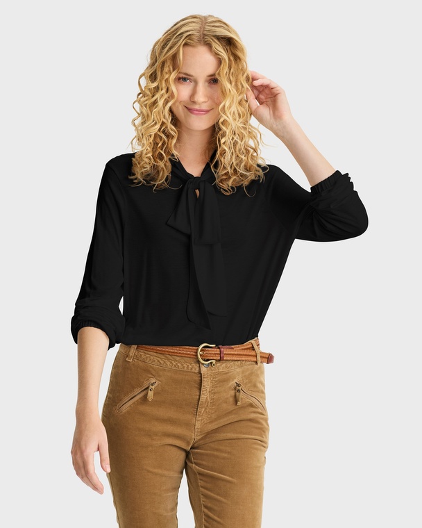 Newhouse Tie Collar Top