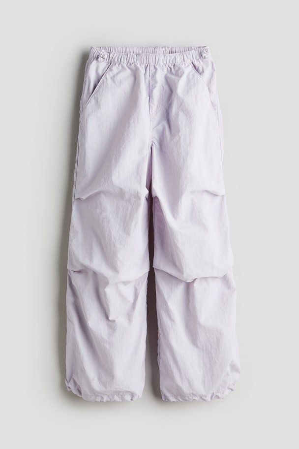 H&M Nylon Parachute Trousers Lilac