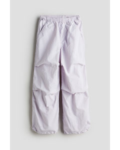 Nylon Parachute Trousers Lilac