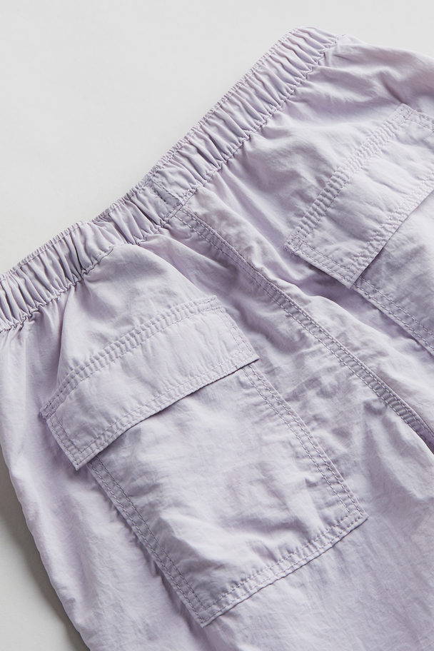 H&M Nylon Parachute Trousers Lilac