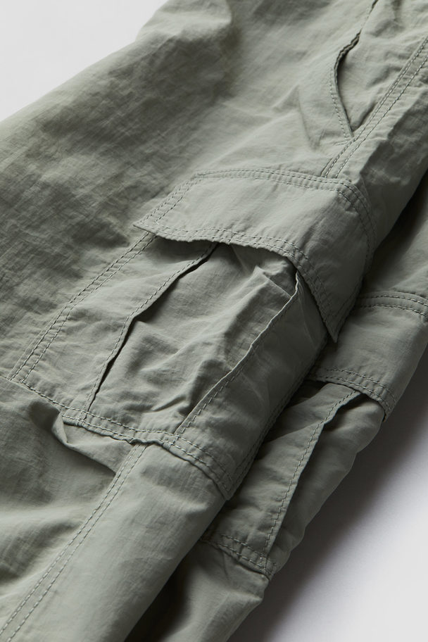 H&M Nylon Parachute Trousers Sage Green