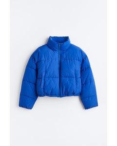 H&m+ Short Puffer Jacket Bright Blue