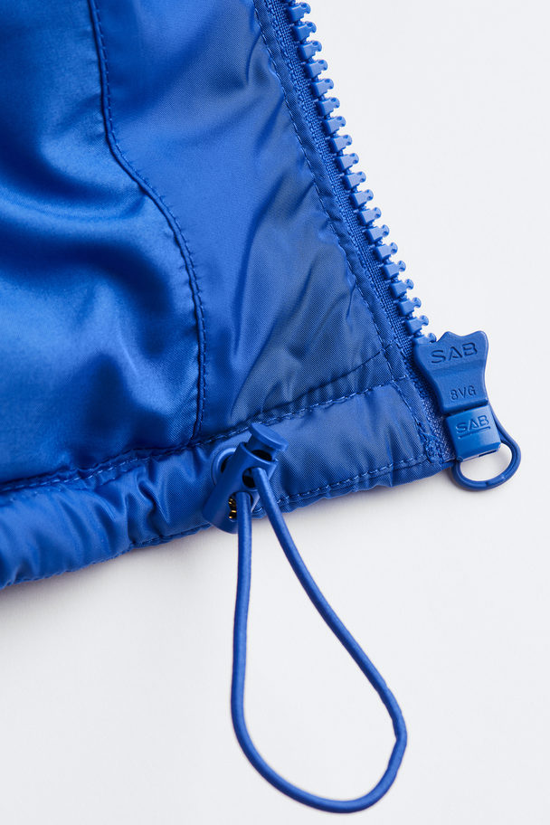 H&M H&m+ Short Puffer Jacket Bright Blue