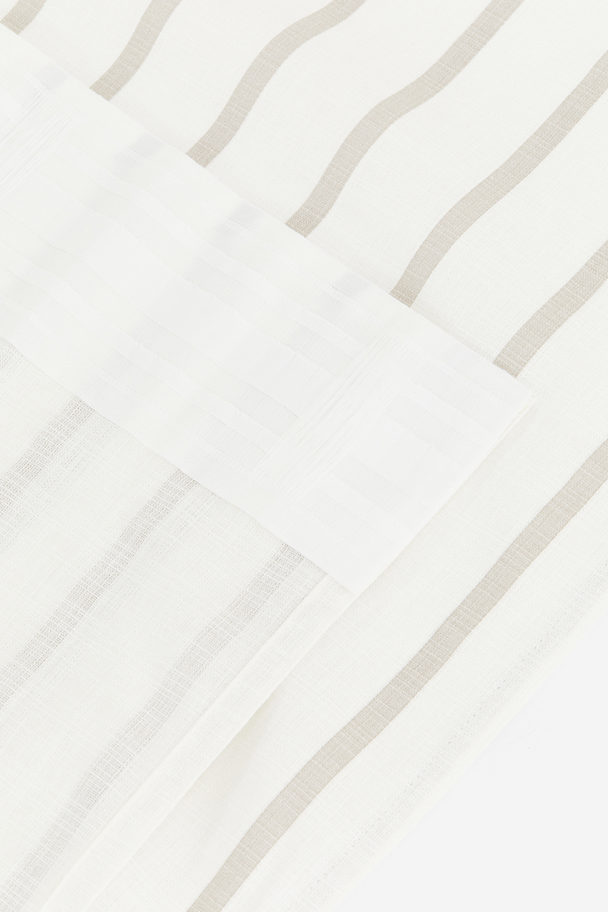 H&M HOME 2er-Pack Baumwollvorhänge mit Multiband Weiß/Gestreift
