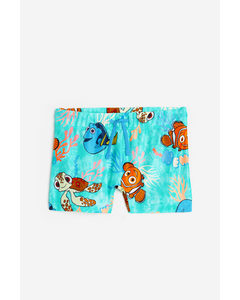 Printed Swimming Trunks Turquoise/finding Nemo