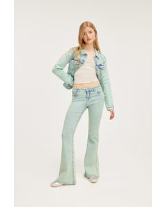 Katsumi Uiteenlopende Jeans Met Lage Taille Acid Groen