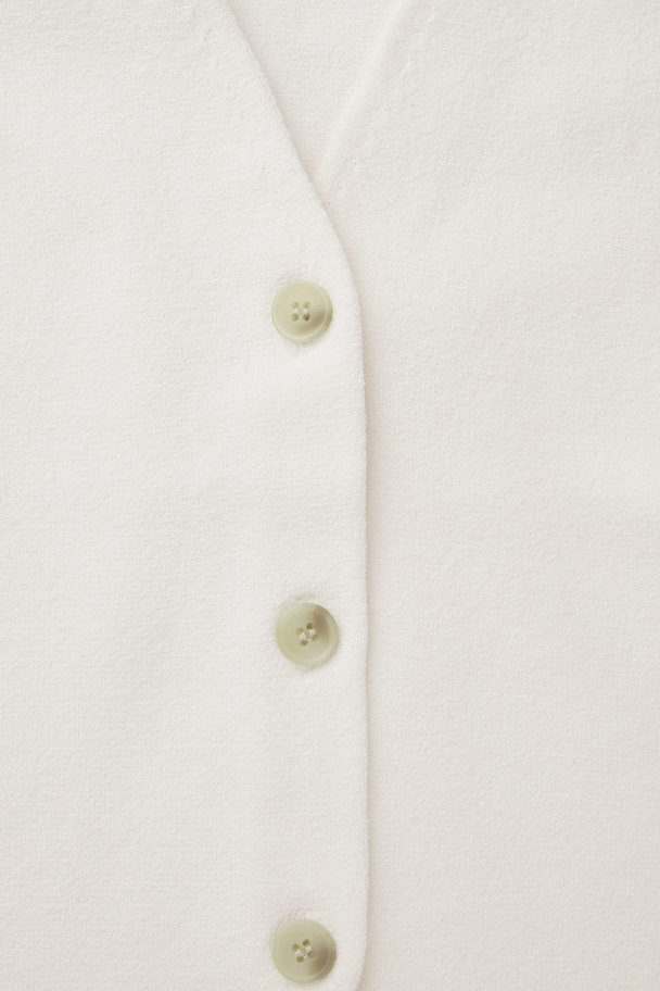 COS Knitted Waistcoat Off-white