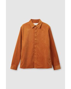 Relaxed-fit Corduroy Overshirt Burnt Orange