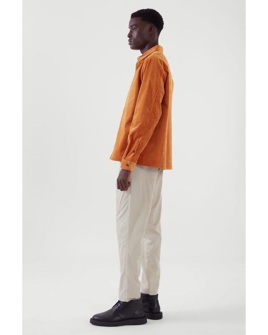 COS Relaxed-fit Corduroy Overshirt Burnt Orange