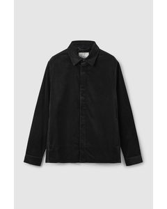 Relaxed-fit Corduroy Overshirt Black
