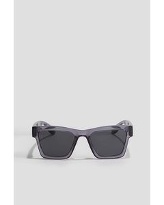 Zonnebril Met Hoekige Glazen Zwart