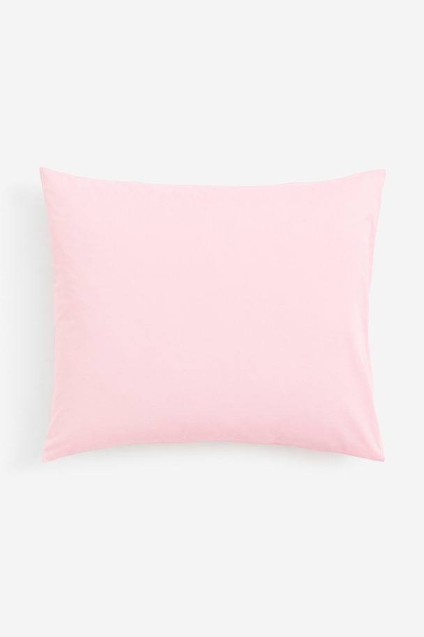 H&M HOME Cotton Pillowcase Light Pink