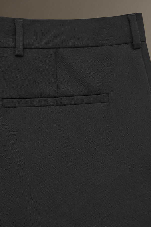 COS Tailored Wool-hopsack Trousers - Straight Black
