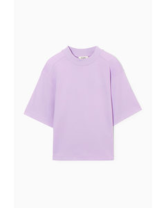 Waisted Mock-neck T-shirt Light Lilac