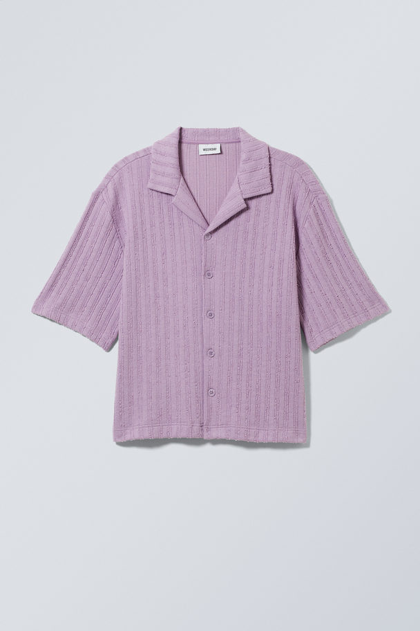 Weekday Boxy Structure Resort Shirt Lilac