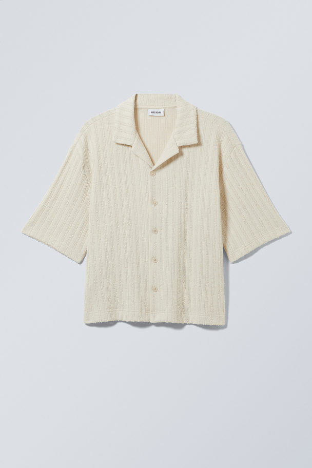 Weekday Boxy Structure Resort Shirt Dusty Beige