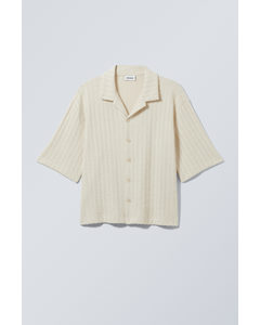 Boxy Structure Resort Shirt Dusty Beige