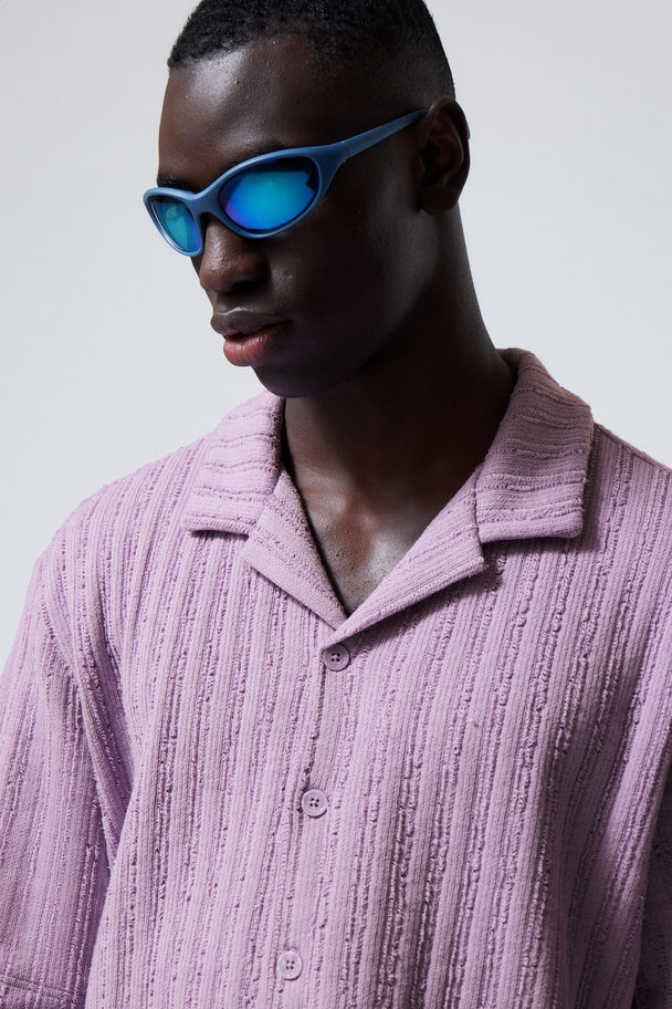 Weekday Boxy Structure Resort Shirt Lilac