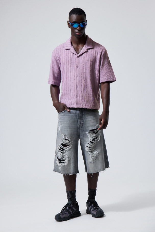 Weekday Boxy Structure Resort Shirt Lilac