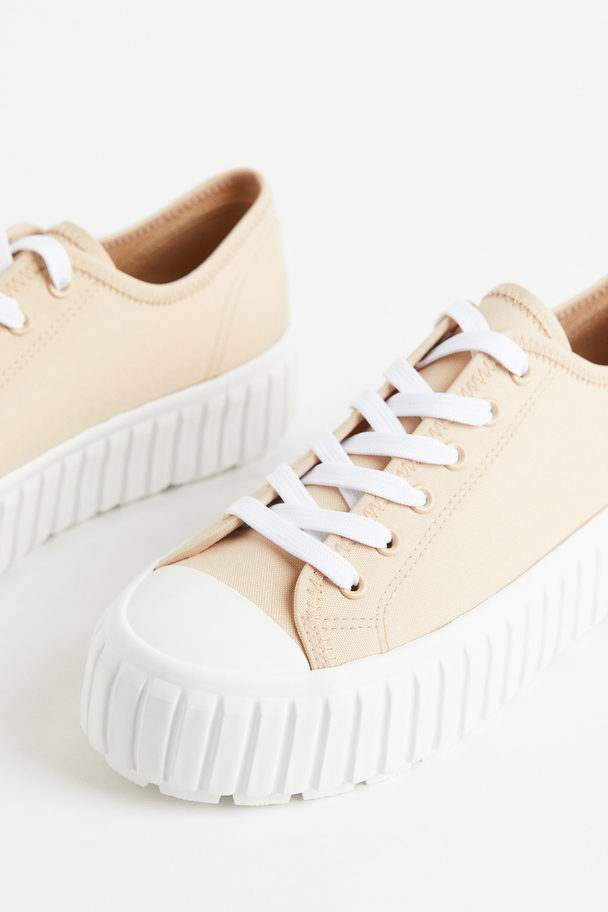 H&M Chunky Plateausneakers Lys Beige