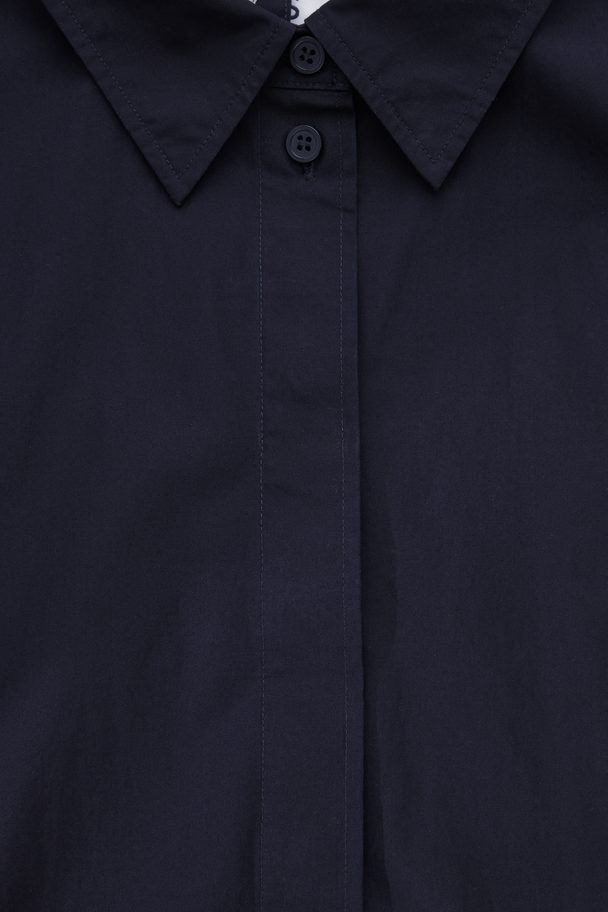 COS Deconstructed Midi Shirt Dress Navy