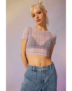 Cropped Top Purple/checked