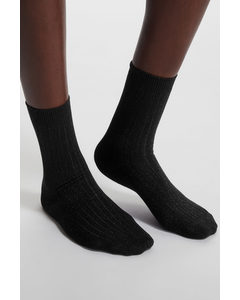 Metallic Socks Black