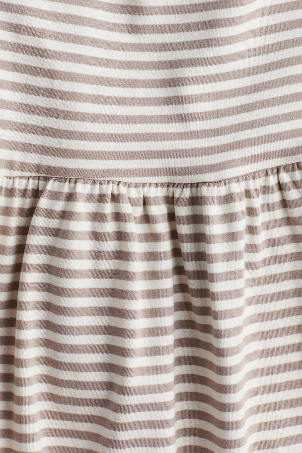 H&M Cotton Jersey Dress Mole/striped