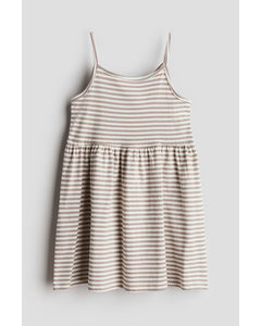 Cotton Jersey Dress Mole/striped