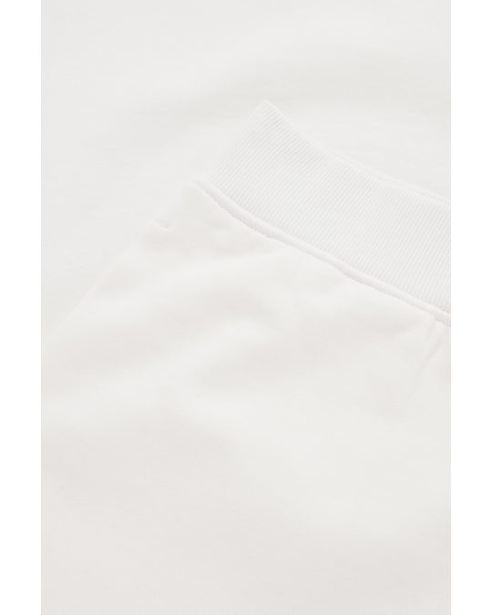 COS Elasticated Wide-leg Joggers White