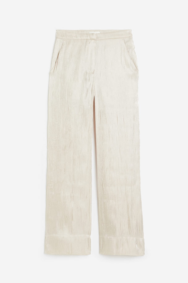 H&M Sheer Trousers Light Beige