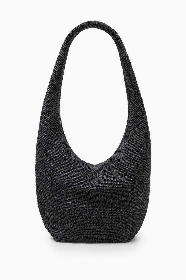 COS Oversized Sling Bag - Raffia Black