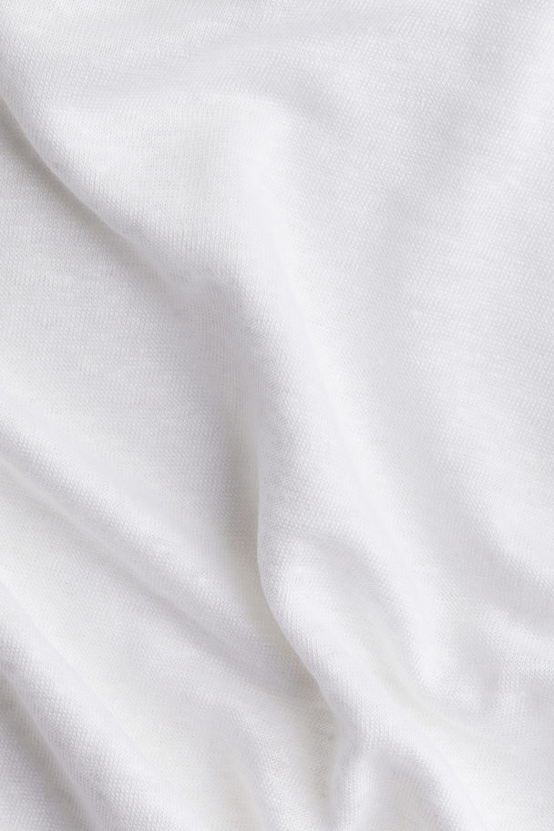 H&M Linen T-shirt White