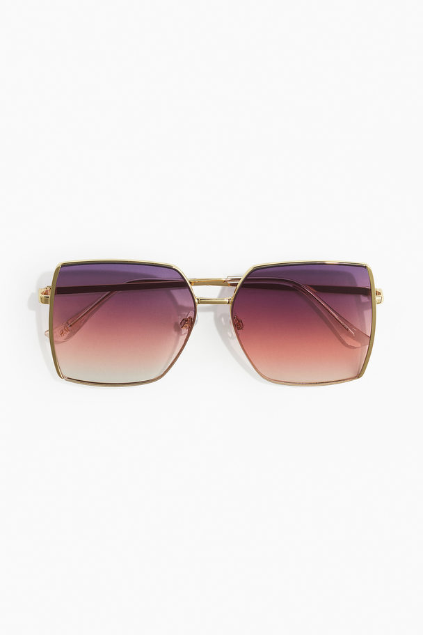 H&M Square Sunglasses Gold-coloured/ombre