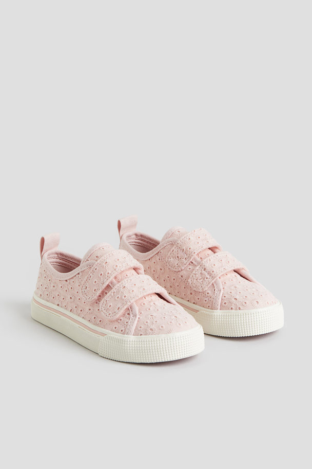 H&M Hook And Loop Trainers Light Pink