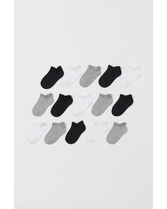 15-pack Trainer Socks Grey/white/black