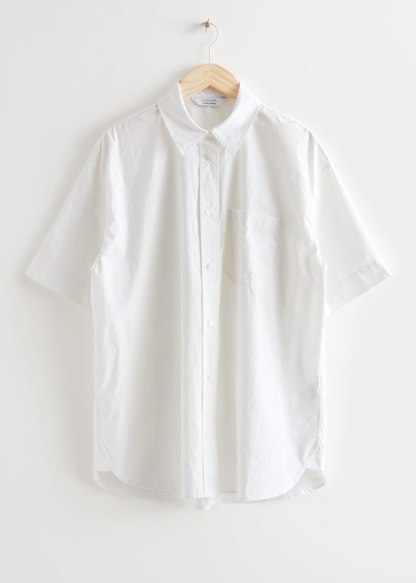 & Other Stories Short Sleeve Shirt White