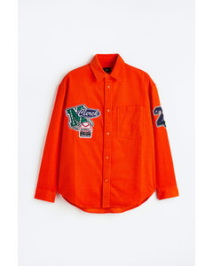 Oversized Fit Overshirt I Cord Orange