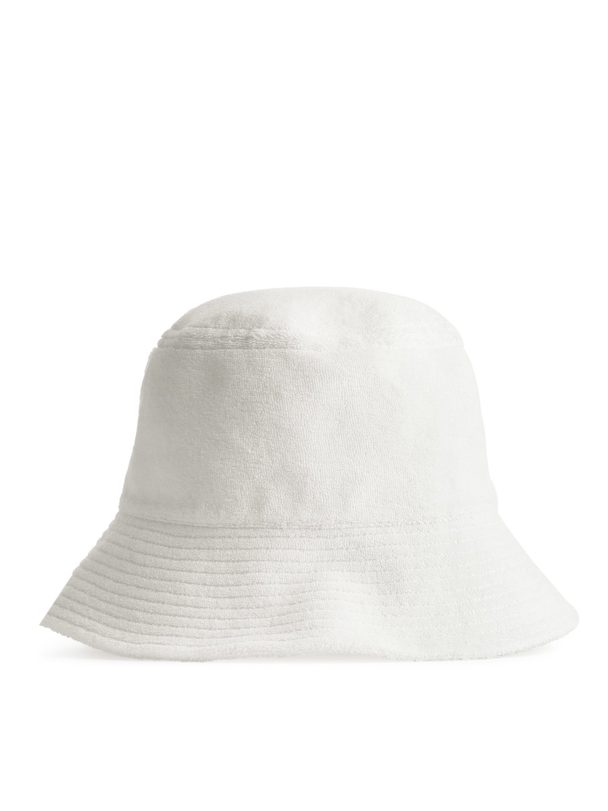 ARKET Towelling Bucket Hat White