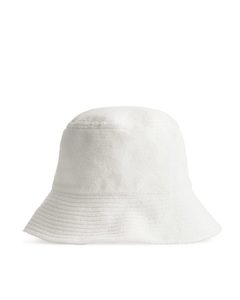 Towelling Bucket Hat White