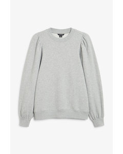 Oversized Puff Sleeve Sweater Grey
