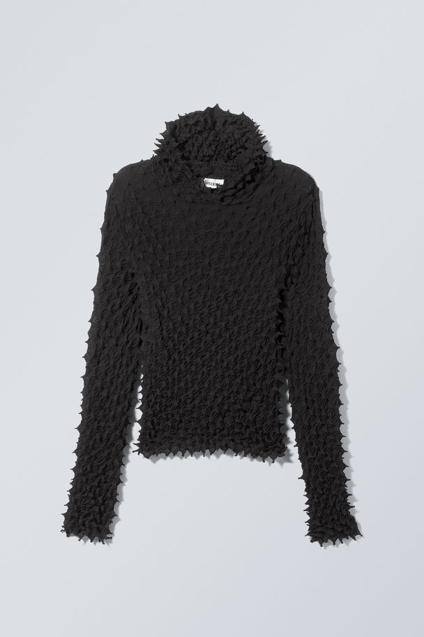 Weekday Chara-hoodie Met Spikes Zwart