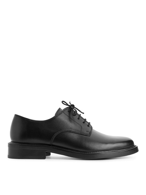 ARKET Leather Derby Shoes Black