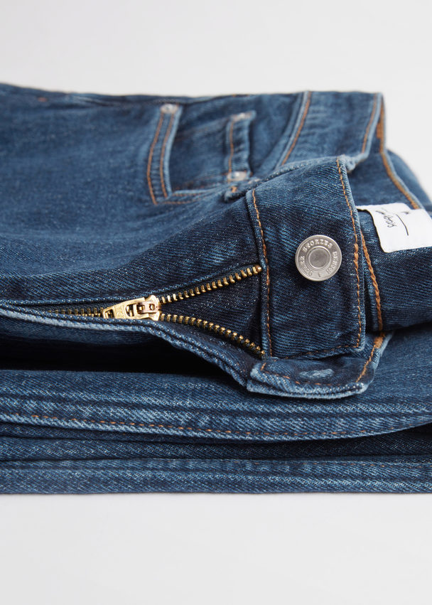 & Other Stories Jeans mit weitem Bein Taubenblaues Denim