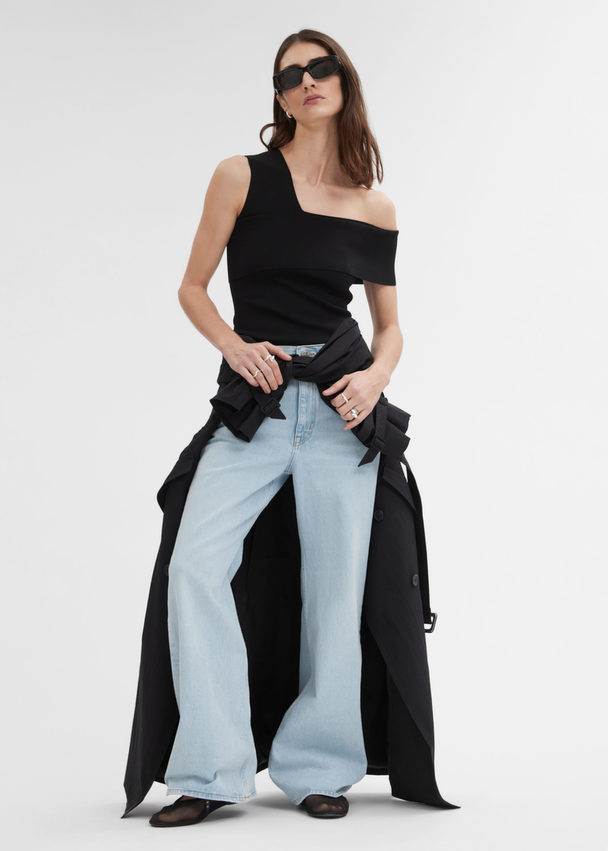 & Other Stories Jeans mit weitem Bein Hellblau